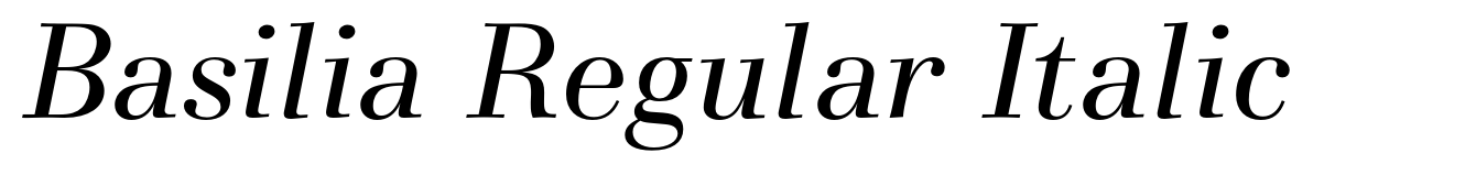Basilia Regular Italic
